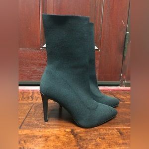 Express Pointed Toe Sock Boots - Size 7 - Black